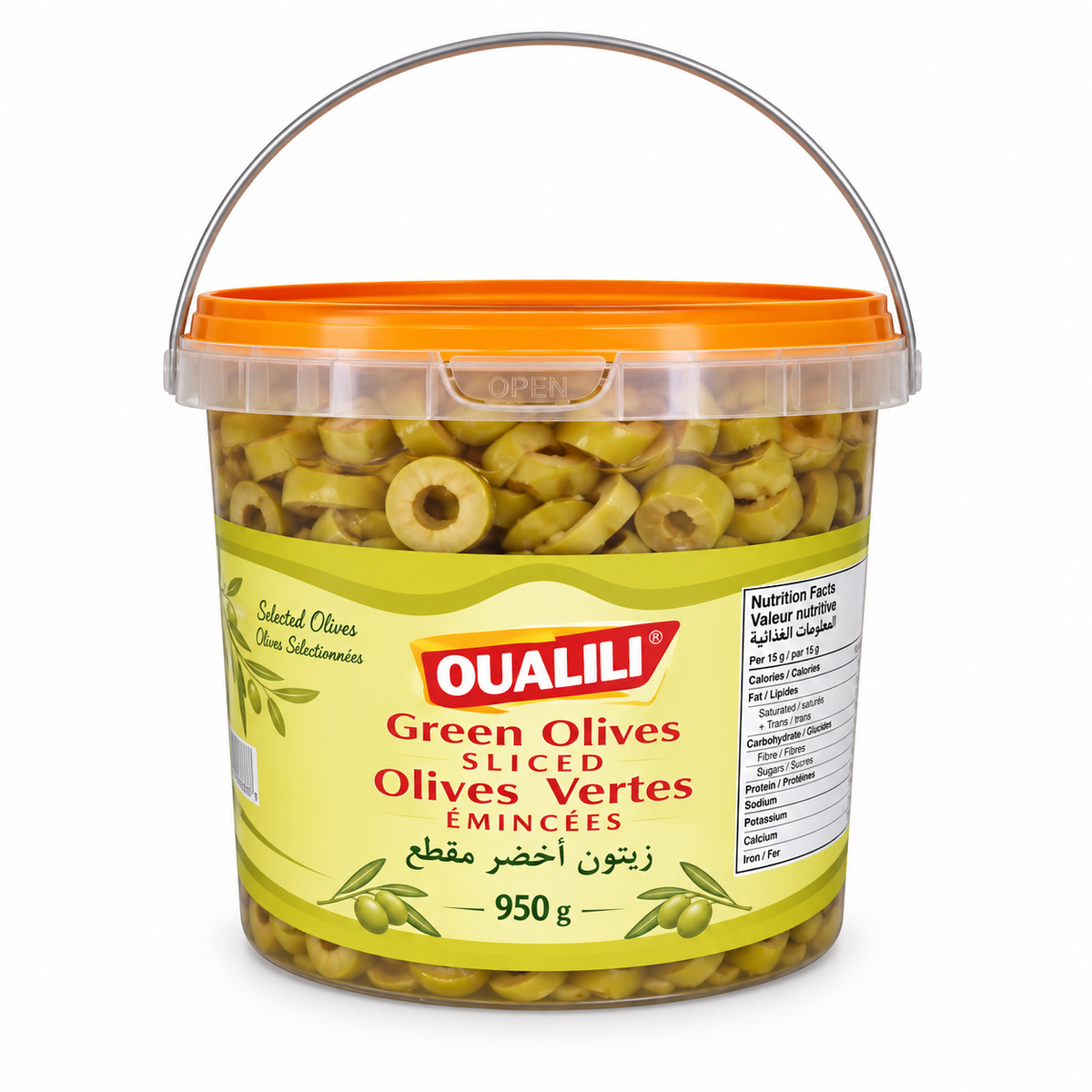 Olives vertes tranchées OUALILI 950g