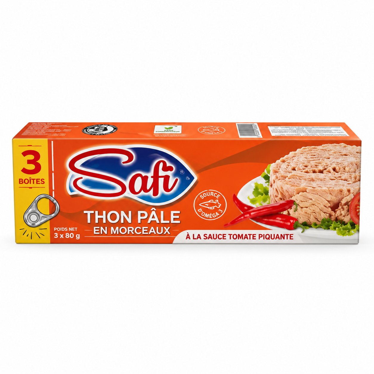 Thon à la sauce tomate piquante SAFI (Pack 3)