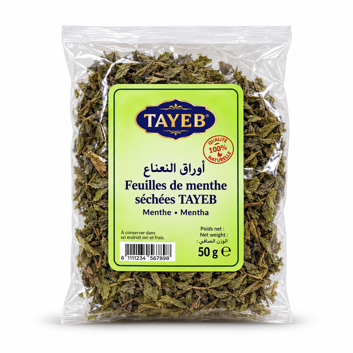 Feuilles de menthe séchées TAYEB 50g