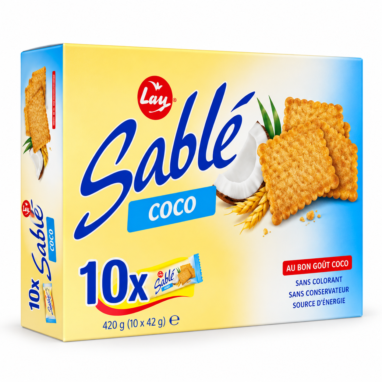 PACK de 10 Biscuits Sablé Coco